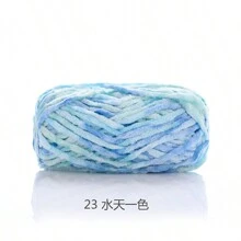 100g/卷 6mm 多色保暖天鹅绒雪尼尔柔软粗纱，手工 DIY 钩针，鞋钩线，纱球，围巾线 - 100g - 查看 24