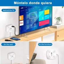 Regulador Cargador Multicontactos Con 4 Tomas,2 Usb+2 Tipo C - Blanco - Ver 7