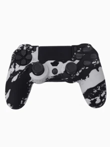 1pc PS4 Controller Silicone Protective Case Water Transfer Printed - Multicolor - View 1