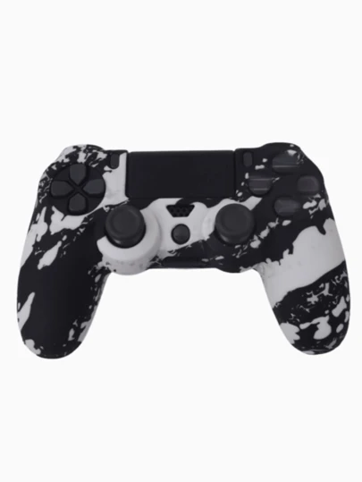 1pc PS4 Controller Silicone Protective Case Water Transfer Printed