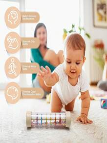 Houten regenmaker Montessori speelgoed, baby rammelaar sensorische ontwikkelings speelgoed, coördinatie en ritme regenstok baby speelgoed