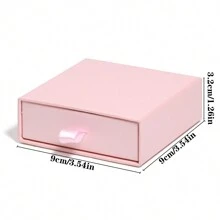 1pc Pink Paper Elegant Jewelry Gift Drawer Type Boxes For Necklaces Earrings & Rings - Perfect For Wedding Favors & Small Business Packaging, Jewelry Making Display & Packaging Supplies, Beading&Jewelry Making - Pink - View 13