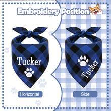 1PC spersonalizowana chustka dla psa haftowana nazwa niestandardowa chusta na szyję szalik dla psa trójkątne śliniaki chustka akcesoria do kostiumów dla zwierząt domowych dla małych średnich dużych psów kotów zwierząt domowych prezent urodzinowy