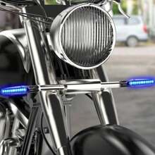Señales de giro LED para motocicleta, indicadores direccionales, luz de freno y luz de freno intermitente, luz de señal de parada, lámpara DRL para motocicleta - 2 piezas - Ver 8