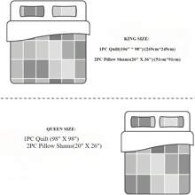 3 Piece Cotton Quilts Queen/King Size - Lightweight Bedspreads With Basket Weave Pattern, Soft Quilt Bedding Set, White Comforter Set Coverlet For All Seasons With 2 Pillow Shams - trắng - Xem 4