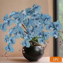 1/2 peças, orquídea borboleta artificial de primavera, orquídea falsa de 29 polegadas de altura, flor para decoração de vaso, lareira para casa, decoração de primavera para casamento