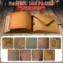 OUR ADVENTURE BOOK Ein Abenteuerbuch, Scrapbook-Fotoalbum im Retro-Stil, geprägter Briefumschlag, Reisetagebuch, Scrapbook-Set für Paare, Erinnerungsbuch für Jahrestage, Hochzeiten, Geschenke zum Valentinstag