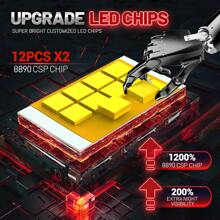 DrViAion 2pcs High Power 280W H4 H7 Car LED Headlights 160000LM H11 9005 HB3 9006 HB4 9007 HB5 9008 H13 9012 HIR2 LED Headlight Car Lights Bulbs For Auto - White - View 4