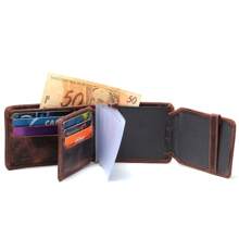Men's Large Leather Executive Wallet Check Holder Card Holder Document Holder Check Holder New Release - Chocolate Brown - View 5