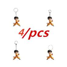 4pcs/1pc Cute Kung Fu Master Acrylic Keyring - Multicolor DIY Holiday Accessories With Martial Arts Theme, Can Be Used As Backpack, Wallet Or Key Accessories - Perfect Gift For Christmas, Mother's Day And Martial Arts Enthusiasts Car Accessories Bag Charm Backpack For School Goth Y2k