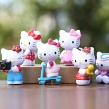 Sanrio 6 Series Ornaments, Made Of PVC Material, Suitable For Hello Kitty Series, Unique Appearance, Is The First Choice For Gifts, Rich Play, Suitable For Christmas, Valentine's Day Gifts, Collectibles, Ornaments, Etc., The Best Gift For Women.,Hello Kitty,Hello Kitty Items,Hello Kitty Stuff