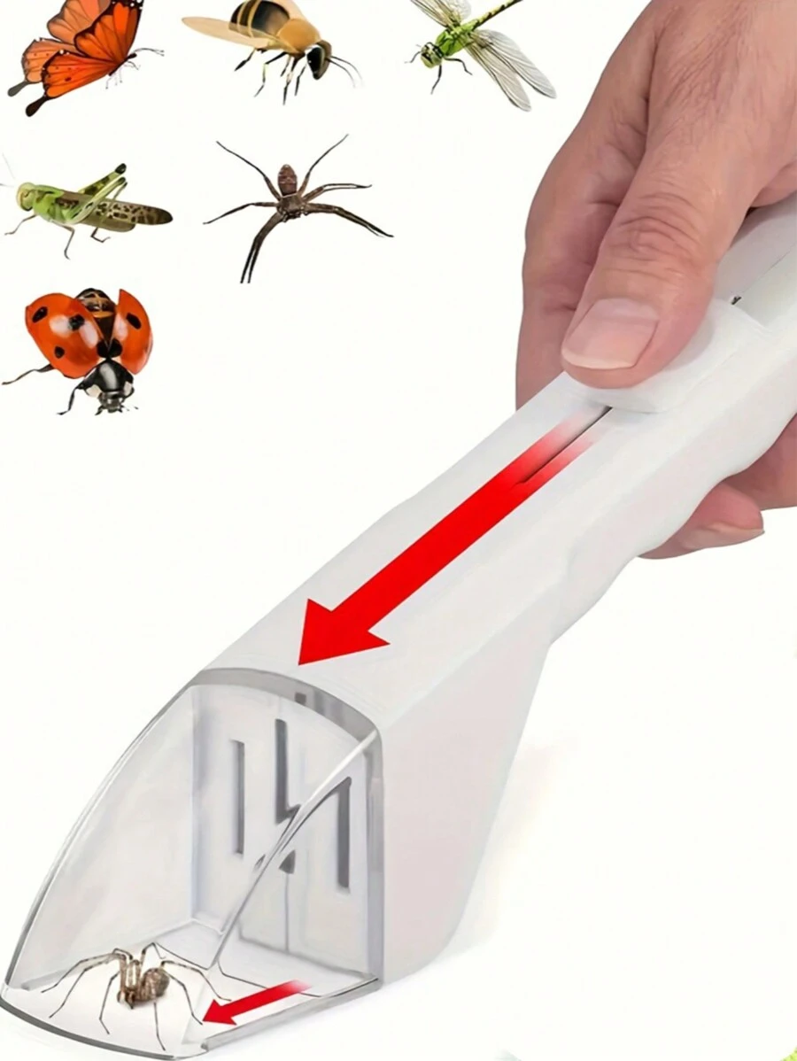 1pc Handheld Insect Catcher, Mosquito Trap, Safe & Effective For Bees, Spiders & Other Insects, Battery-Free, Suitable For Home, Garden, Car And Bathroom