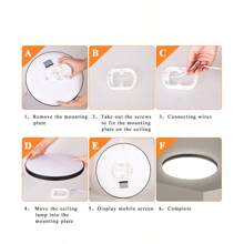 CANMEIJIA 1个LED吸顶灯 - 高亮度，黑色边框，220V吸顶装饰照明灯具，适用于卧室/客厅/厨房/浴室/房屋/门廊/阁楼/书房/衣橱/车库，根据使用需求选择合适的尺寸 - LED吸頂燈三防款 - 查看 4