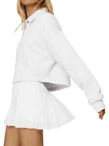 Women Short Shirt, Long Sleeve Lapel Buttons Velvet Warm Winter Fall Spring Crop Tops