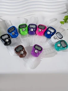 3pcs 5-Digit Display Finger Counter, Resettable Handheld Digital Click Counter For Golf, Tally, Counters, Assorted Colors