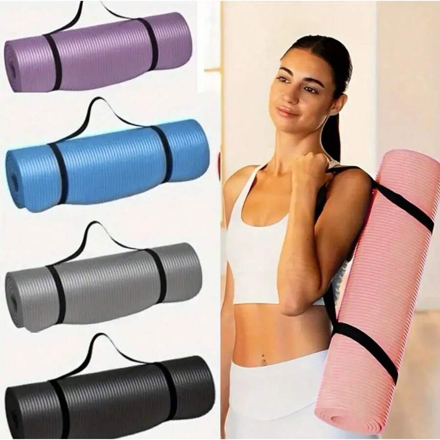 1 Piece Multi-Color 0.8cm/0.31inch Thick Yoga Mat Comfortable Yoga Mat Soft Padded Fitness Mat For Sports Fitness, Gymnastics, Exercise, Pilates, Fitness Floor Mat , Gym Set ,Suitable For Gift Giving,Mother's Day Gift, Birthday Gift, Christmas Gift
