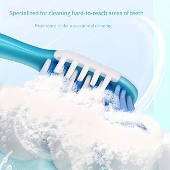 2 件一体式软牙刷，设计时尚可爱。这些新的日常必需品是深层牙菌斑克星，具有圆形刷毛，对牙齿、舌头和脸颊温和。非常适合口腔护理，也可作为牙龈刺激剂。牙刷包便于携带，适合旅行或居家使用。简单而有效，是一份很棒的新年礼物，是保持口腔健康的必备配件。