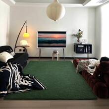 Large Area Rugs For Bedroom Living Room,  Solid Fluffy Super Soft Memory-Foam Furry Bedside Carpets, Modern Indoor Floor Rug Aesthetic Minimalist Rug For Kids Girls Boys Home Decor - Green Leaves - View 5