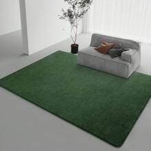 Large Area Rugs For Bedroom Living Room,  Solid Fluffy Super Soft Memory-Foam Furry Bedside Carpets, Modern Indoor Floor Rug Aesthetic Minimalist Rug For Kids Girls Boys Home Decor - Green Leaves - View 3