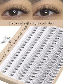 120pcs Personal Eyelash Extension Kit, 8-13mm Mixed C Curl Lash Clusters, DIY Lightweight Soft Thickness 0.07mm, Suitable For Natural Looking Lash Extension