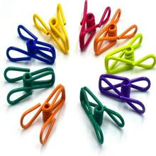 Windproof Clothing Drying Clips - Colorful Mini Clips For Household Use, Convenient Plastic-Coated, Underwear & Sock Fixer, Stationery & Sealing Clip - Perfect For Online Shopping