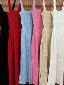 Denise Knit Dress - Màu Hồng baby - Xem 2