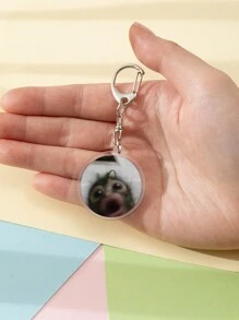 1 Pc Acrylic Cute Chimpanzees Keychain Funny Animal Theme Keychain Pendant Backpack Ornament/Bag Accessories/School Bag Accessories/Purse Pendant/Friend's Gifts Car Accessories Bag Charm Backpack For School