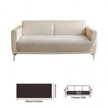 1pc Solid Color Waterproof Sofa Cover, Non-Slip, Pet-Friendly, Simple Style, Non-Sticky, Suitable For Bedroom, Living Room, Office Home Decor, Fits Single, Loveseat, 3-Seater, 4-Seater And Sectional Sofas