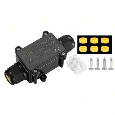 Waterproof Junction Box IP68 Sealed Flame Retardant Waterproof Junction Box Outdoor Wire Box Outdoor Light Junction Box Cable Junction Box Swimming Pool Junction Box, Fish Tank Junction Box