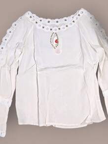 Imported Women's Tricoline Shirt Promotion - White - View 2