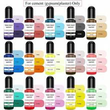 15/1/30 Warna Pigmen Semen Gipsum, Pewarna Cair Berbasis Air, Pewarna Bubuk Gipsum Konsentrat, Pewarna Pekat untuk Cetakan Plaster 10ml/Buah - Pewarna Semen Gypsum - View 8
