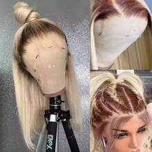 4/613 灰金色鲍勃假发 13x4 蕾丝前假发,适合婴儿头发的女性,高品质廉价巴西真人发 13x4 全前蕾丝假发,带预拔发际线,全发尾 #4/613 棕褐色金色 180% 密度 10 英寸 12 英寸 14 英寸高清透明蕾丝短直鲍勃假发,带 #4 深棕色发根,可在日常生活中扎成发髻/马尾辫,也可自行重新造型, - S4/613 - 查看 5