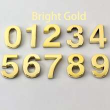 1 件自粘式门牌号邮箱号街道地址号码用于邮箱标志，0 至 9 7/10 厘米（银色/金色/青铜色/黑灰色）最佳礼物