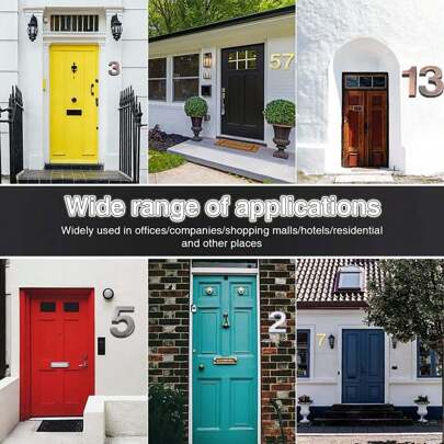 1 件自粘式门牌号邮箱号街道地址号码用于邮箱标志，0 至 9 7/10 厘米（银色/金色/青铜色/黑灰色）最佳礼物