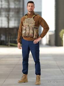 31" Men's Cargo Work Pants Water Resistant Tactical Pants Lightweight Hiking Ripstop Pants Outdoor Apparel - Navy Blue - View 6