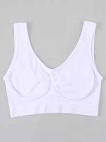 3pcs/Set Women's Seamless Comfortable Single Layer Wireless Sports Bra - Multicolor - View 6