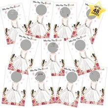 48 Who's The Bride Fun Scratch Cards, Fun Game Scratch Cards, Wedding Party Game Cards, Fun Game Cards For Bachelorette Party, Fun Party Game Cards - Multicolor - View 2