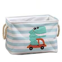 1 pièce Panier de rangement en tissu pour fournitures, Panier de rangement avec motif de dessin animé pour jouets, vêtements, panier à linge pour organisateur de maison