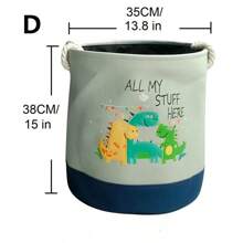 1 pièce Panier de rangement en tissu pour fournitures, Panier de rangement avec motif de dessin animé pour jouets, vêtements, panier à linge pour organisateur de maison