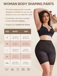 Pantalones cortos moldeadores femeninos con levantamiento de glúteos invisibles, sin espalda, de malla moderada e indetectable