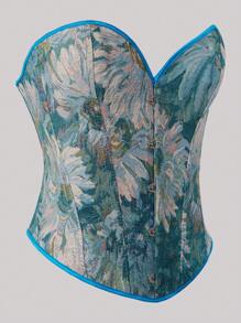 Top sin tirantes de moda para mujeres, elegante encaje estilo europeo y americano, corsé sexy ajustado, top de uso diario