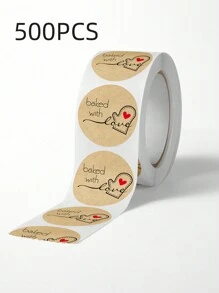 500pcs/Roll Baking Cake Handmade Labels, Pastry Food Festival Decoration Stickers Labels,School Supplies,Back To School