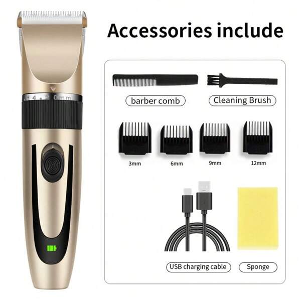 Maquinilla de afeitar recargable, máquina de cortar el pelo adecuada para cortar el cabello en casa, afeitar la cabeza, dejar calva