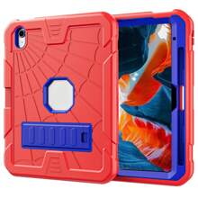 军工防摔 1 件套原装保护套，兼容 iPad 第 10 代 2022（10.9 英寸）iPad (A16) 11 英寸第 11 代 2025 iPad 11(A16 2025) iPad 7/8/9 10.2 英寸 2019/2020/2021，重型军用级防震坚固保护 10.9 英寸 11 英寸保护套，内置支架，适用于 iPad 10 Gen 10.9 英寸平板电脑保护套 - 紅+藍 - 查看 14