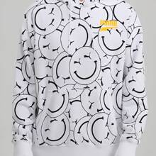 Puma Smiley Face Print Breathable Cotton Knitted Sports Running Pullover