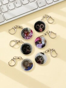 1 Pc Acrylic Cute Chimpanzees Keychain Funny Animal Theme Keychain Pendant Backpack Ornament/Bag Accessories/School Bag Accessories/Purse Pendant/Friend's Gifts Car Accessories Bag Charm Backpack For School
