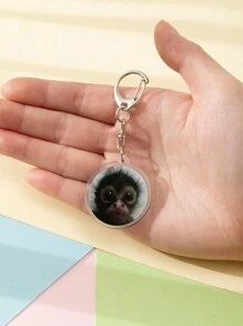 1 Pc Acrylic Cute Chimpanzees Keychain Funny Animal Theme Keychain Pendant Backpack Ornament/Bag Accessories/School Bag Accessories/Purse Pendant/Friend's Gifts Car Accessories Bag Charm Backpack For School