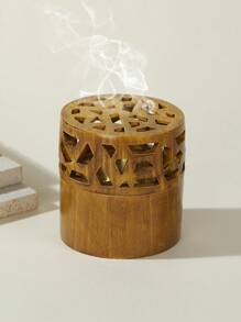 镂空圆形香薰扩散器，家居及办公桌装饰 - 復古木紋 - 查看 2