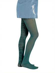 Ladies Summer Autumn Long Stockings, Girls Creative Heart/Floral/Cloud/Plaid Printing Tight Leggings Elastic Render Pants - Màu xanh lam - Xem 7