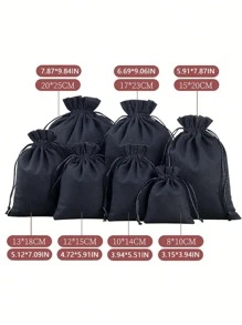 3 stuks/set linnen trekkoord opbergtas, canvas trekkoord zak, sieraden geschenk verpakking opbergtas, kleine speelgoed stoffen tas, praktische trekkoord bundel mondzak, organizer benodigdheden, Valentijnsdag bruiloft decoratie make-up tas make-up tassen make-up organizer make-up organizer make-up opbergtas - Veel kleurig - Bekijken 5